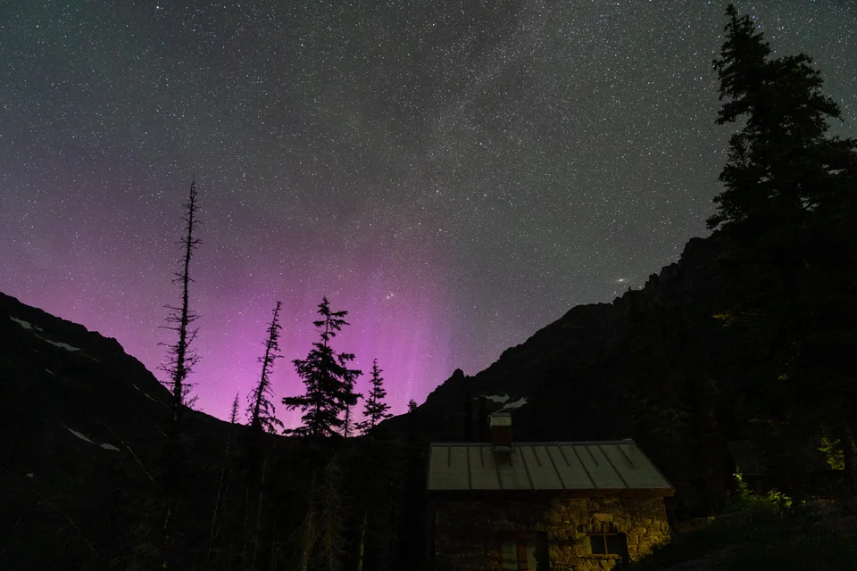 Aurora Over Glacier